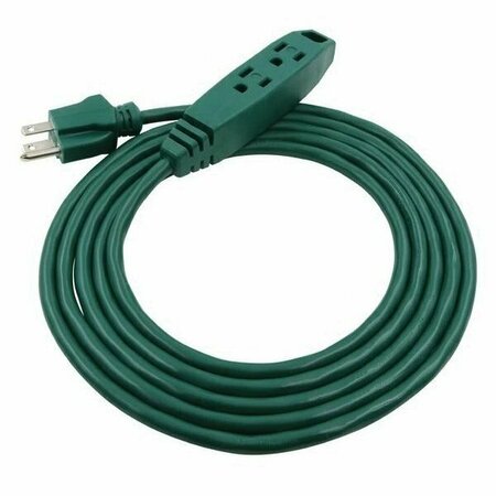 PRIME Outdoor Extension Cord, 16/3 AWG Cable, 9 ft L, 13 A, 125 V, Green EC895609